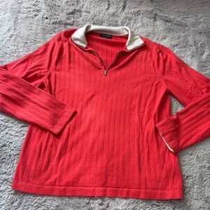 ⭐️⭐️⭐️Men’s Banana Republic cashmere cotton blend quarter zip sweater size XL